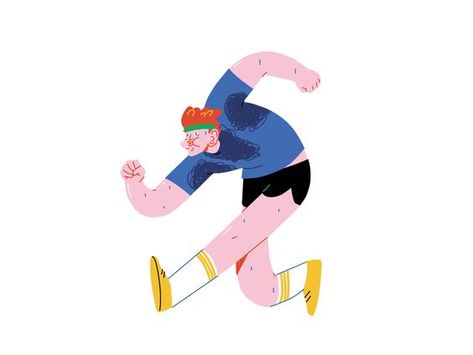 People Character Design, Idol Illustration, Gym Illustration, Fitness Illustration, Running Illustration, Art Tutorials Watercolor, Geometric Textures, Sports Graphic Design, Motion Graphics Design