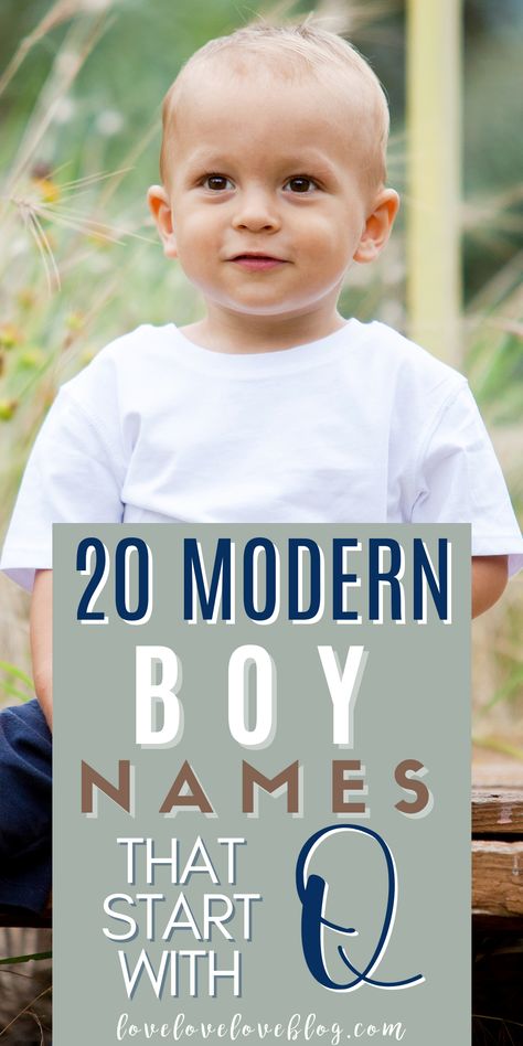 Looking for baby boy names that start with Q? You’ll love these modern names real moms are using from Qays to Quirin! Country Boy Names, Uncommon Baby Names, Modern Names, Country Names, Real Moms, Baby Boy Names, Country Boys, Boy Names, Boy Baby