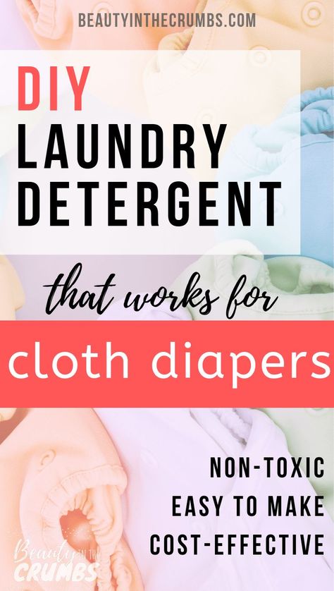 Homemade Natural Laundry Detergent, Diy Detergent, Diy Laundry Soap, Diy Cloth Diapers, Homemade Detergent, Laundry Detergent Recipe, Detergent Recipe, Baby Laundry Detergent, Laundry Soap Homemade