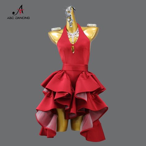 Smarter Shopping, Better Living! Aliexpress.com Red Latin Dance Dress, Ballroom Party, Latin Costume, Sports Skirt, Latin Dance Dress, Practice Wear, Latin Ballroom, Latin Dance Dresses, Sports Skirts