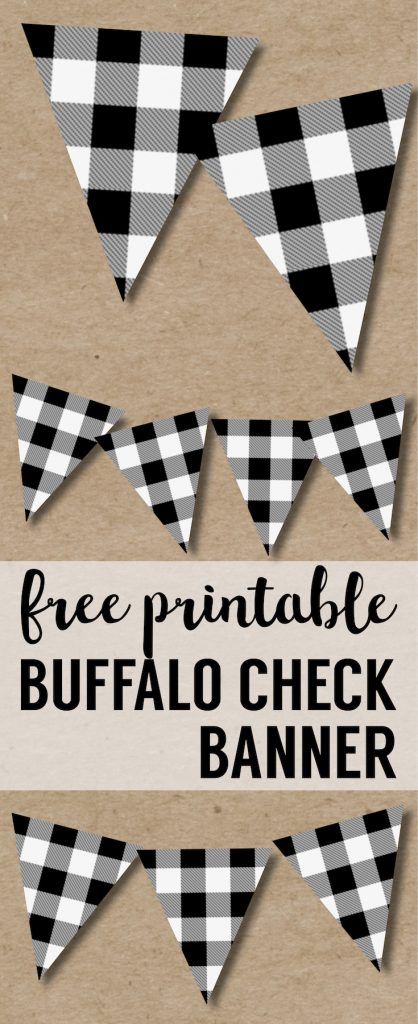 Buffalo Plaid Banner Printable {Lumberjack Party Decor}. Black and White buffalo check banner for a birthday party, baby shower, Christmas, or home decor. #papertraildesign #buffaloplaiddecorations #buffalocheck #birthdayparty Lumberjack Party Decor, Lumberjack Party Decorations, Trendy Party Decor, Lilo Und Stitch, Lumberjack Party, Baby Shower Christmas, Buffalo Plaid Decor, Banner Printable, Decor Black And White