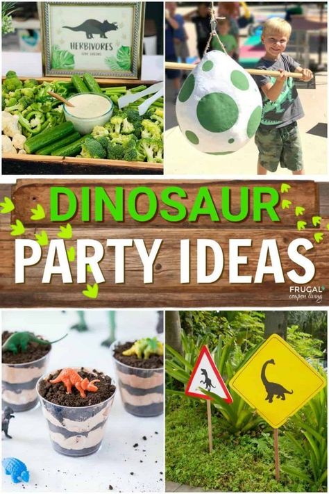 Ready for a roar-tastic dinosaur birthday party for your paleontologists? We have dino-mite dinosaur party ideas for birthday boy or girl party-saurus. From dinosaur birthday party decor, dinosaur party food, easy dinosaur cake, prehistoric dinosaur craft, dino games & more. #FrugalCouponLiving #birthdaypartyideas #dinosaur #dinosaurpartyideas #dinosaurparty #dinoparty #dinopartyideas #paleontologists Dragon Pinata, Fête Jurassic Park, Summer Organization, Dinosaur Birthday Party Food, Dinosaur Party Ideas, Dinosaur Party Games, Jurassic Birthday, Birthday Boxes, Dinosaur Party Invitations