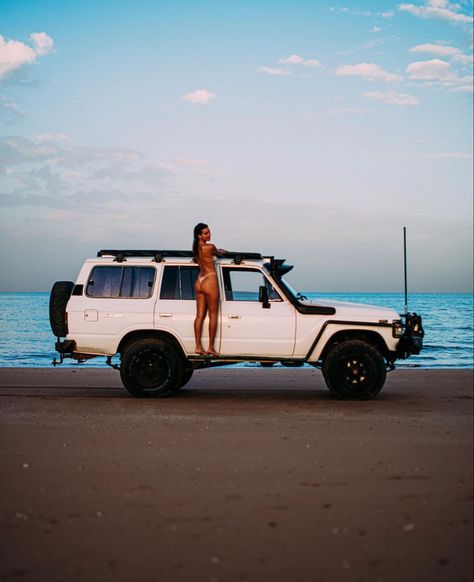 Land Cruiser Camping, Land Cruiser Aesthetic, Troopy Landcruiser, 4x4 Aesthetic, 4wd Aesthetic, Toyota Aesthetic, Land Cruiser Troopy, Beach Truck, 4x4 Beach