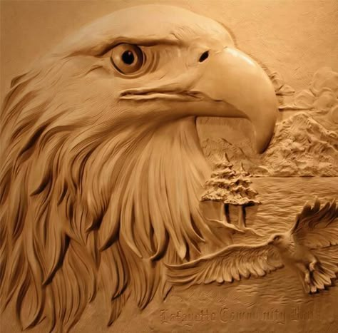 Eagle Carving, Wood Carving For Beginners, Relief Carving, Bird Carving, Dremel Wood Carving, Chip Carving, Chainsaw Carving, Wood Carving Designs, Wood Carving Patterns