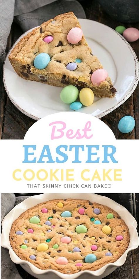 Easter Cookie Cake, Easter Deserts, Easter Snacks, Easter Sweets, Easter Menu, Easter Cookie, Easter Desserts Recipes, Giant Candy, Cookie Cake Recipe