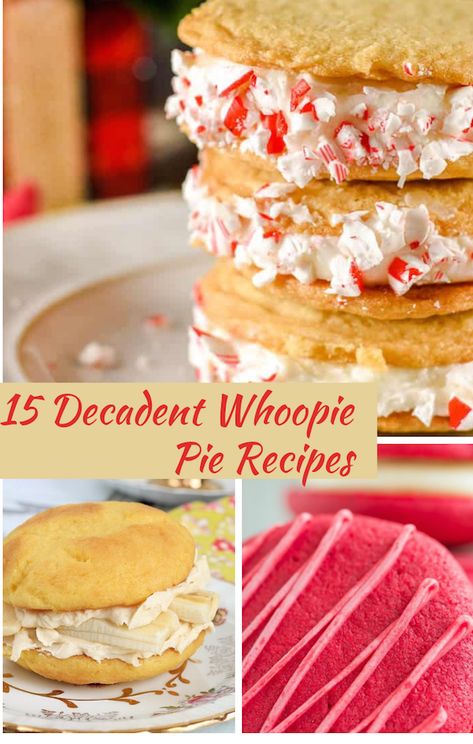 Peach Whoopie Pies, Chocolate Peanut Butter Whoopie Pies, Apple Whoopie Pies, Cake Mix Whoopie Pie Recipe, Whoopie Pie Flavors, Maine Whoopie Pie Recipe, Strawberry Whoopie Pies, Christmas Cheesecakes, Banana Whoopie Pies