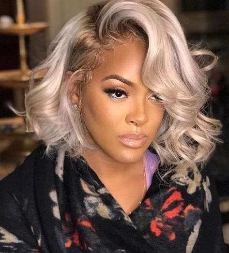 Sew In Bob Hairstyles, Short Hairstyles For Black Women, Dark Hair With Highlights, Frontal Hairstyles, Curly Bob Hairstyles, Hairstyles For Black Women, Short Hairstyle, Lace Hair, Bob Haircuts