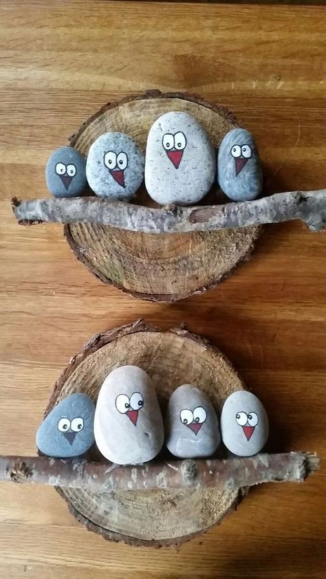 Tre Kunst, Art Pierre, Diy Bricolage, Painted Rocks Diy, Rock Painting Patterns, Rock Painting Designs, Stone Crafts, Rock Painting Art, Nature Crafts