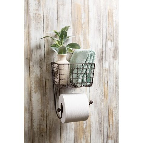 DII® Rustic Farmhouse Toilet Paper Holder | Michaels Farmhouse Toilet Paper Holder, Farmhouse Toilet, Wall Mount Toilet, Restroom Decor, Toilet Room, Downstairs Bathroom, Wall Mounted Toilet, Bathroom Redo, Farmhouse Bathroom Decor