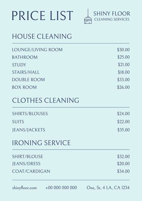 Cleaning Price List Template, Home Cleaning Price List, Cleaning Price List Free Printable, House Cleaning Business Price List, Cleaning Services Names Ideas, Cleaning Business Price List 2023, Cleaning Service Ideas, House Cleaning Price List Free Printable, Cleaning Business Flyers Ideas