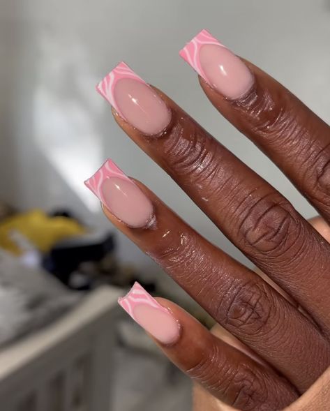 Mail Inspo Summer, Mail Inspo Short, Baby Pink Nails Acrylic, Light Pink Acrylic Nails, Turkey Nails, Pink Tip Nails, French Tip Acrylic Nails, Work Nails, French Acrylic Nails