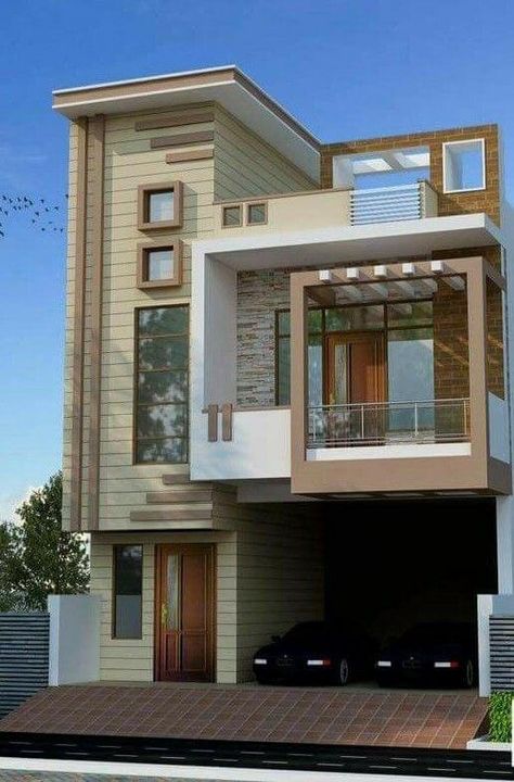 Top 30 Most Beautiful Houses Front Designs 2019 - Engineering Discoveries Philippines House, Home Designs Exterior, Beautiful Modern Homes, Front Wall Design, 2 Storey House Design, Small House Front Design, Small House Elevation, House Balcony Design, Small House Design Exterior