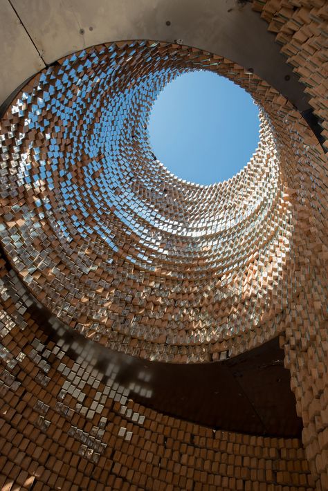 Gallery of This Architectural Installation Reconnects With the Senses Through Suspended Bricks - 15 Brickwork Architecture, Pavilion Architecture, Parametric Architecture, Public Sculpture, Brick Architecture, Parametric Design, Objet Design, The Senses, Brickwork