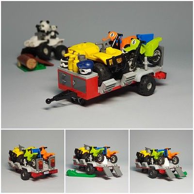 Lego Trailer Ideas, Lego City Truck, Legos Cars, Lego Motorbike, Lego Simpsons, Lego Memes, Lego Racers, Motion Ideas, Lego Transformers