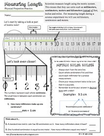 Kate's Science Classroom Cafe: Metric Ruler Freebie! Measurements Worksheet, Length Worksheet, Classroom Cafe, Printable Ruler, Science Lessons Middle School, Sixth Grade Math, Measuring Length, 7th Grade Science, 8th Grade Science