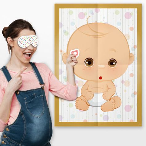 Blind Fold, Baby Shower Game Gifts, Baby Prediction Cards, Baby Gender Reveal Party Decorations, Game Gifts, Funny Baby Shower Games, Baby Shower Party Games, Baby Reveal Party, Baby Thank You Cards