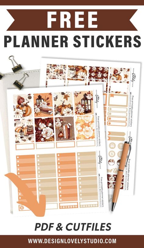 Writing Stickers Free Printable, Sticker Pages Free Printables, Free Stickers Printables, Free Goodnotes Planner, Sticker Template Printable, Pretty Planner Printables, Free Digital Planner Stickers, Autumn Printables, Free Digital Stickers