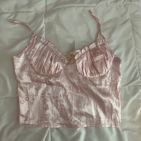 L.A. Hearts Pink Corset Top Size Medium Good Condition Thrift Manifest, Pink Corset Top, Butterfly Tank Top, Babydoll Tank Top, Light Pink Tops, Pink Corset, Yellow Tank Top, Diy Fashion Clothing, Heart Sweater