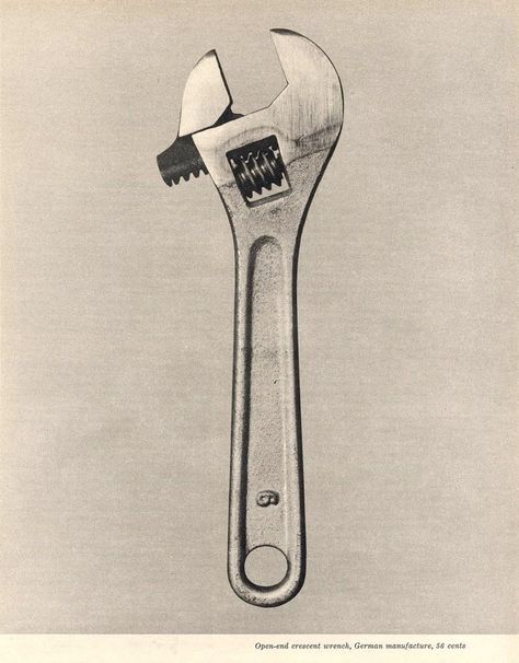 tools? crescent wrench - check Tools Photography, Crescent Wrench, Jim Dine, Open End Wrench, Fortune Magazine, Walker Evans, Research Images, Sleeves Ideas, Arte Sketchbook