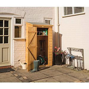 https://www.wickes.co.uk/Rowlinson-6-x-3ft-Lean-To-Midi-Garden-Tool-Storage-Shed/p/157420?utm_source=google Wooden Garden Storage, Shiplap Cladding, Large Sheds, Roofing Felt, Storage Cupboard, Garden Storage Shed, Garden Tool Storage, Wooden Sheds, Timber Structure