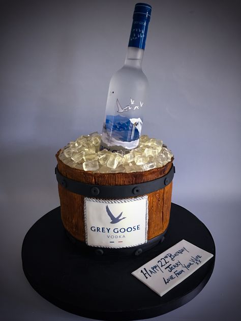 Grey goose cake Grey Goose Cake, Goose Cake, Mens Birthday Party Decorations, 40th Birthday Themes, Bottle Cake, Smooth Cake, Mens Birthday Party, 30th Bday, Birthday Cakes For Men