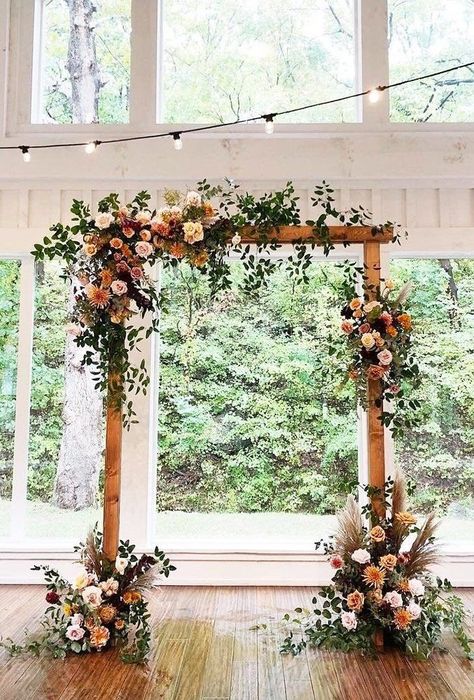 Fall Ceremony Arch, Rustic Wedding Ceremony Decor, Wedding Arch Draping, Prom Backdrops, Arch Draping, Fall Wedding Arches, Diy Wedding Arch, Wedding Arbors, Wedding Ceremony Arch