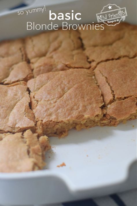 Recipe For Blonde Brownies, Blond Brownies Recipe Easy, Chewy Cake Recipe, Blonde Brownies Recipe, Blond Brownies, Chewy Cake, Blonde Brownie Recipe, Blonde Brownie, Vanilla Brownies