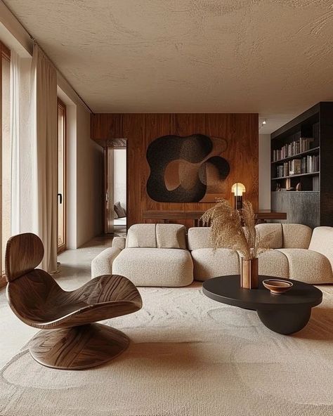 La Interior Design, Mid Century Modern Living Room Ideas Retro Interior Design, Room Makeover Ideas Modern, Electric Interior Design, Lux Living Room, Post Modern Living Room, Classic Townhouse, Luxury Living Room Ideas, Interior Design Creative