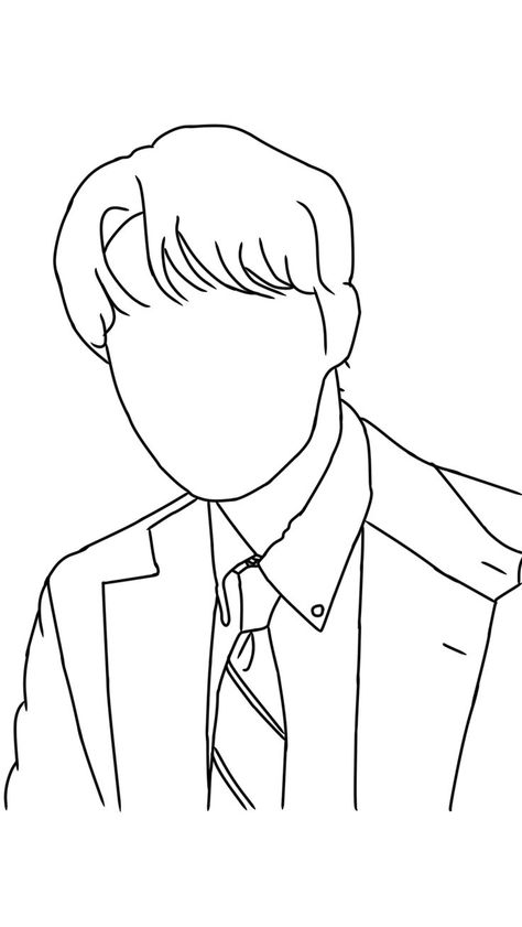 PLEASE PUT CREDIT ON ME Jhope Outline Drawing, Tėvo Diena, Kpop Line Art Drawing, Tea Vibes, Hope Drawing, Super Easy Drawings, Panda Card, Embroidered Canvas Art, Abstract Pencil Drawings