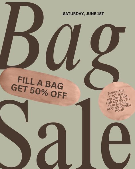 ✨ Save The Date - June 1st ✨ Are you ready for another Fill Your Bag Sale? We’re opening our doors and letting you fill a bag to get 50% off everything. Purchase a bag for $2 in advance for access to our Power Hour from 10 am - 11 am. *Bag must be purchased by 8 am for early access. Only customers who purchased a bag in advance will be admitted to shop during that hour.* Don’t want special access but still want to save? From 11 am - 2 pm, you can grab a tote for free. *Bring your own Os... Fill A Bag Sale, Vip Account, Pailin, We Re Open, Power Hour, Fashion School, June 1st, Are You Ready?, School Fashion