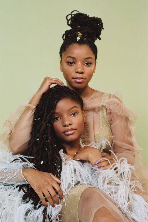 Chloe Halle, Chloe And Halle, Chloe X Halle, Black Sisters, Sisters Photoshoot, Halle Bailey, Hair Gift, Jhene Aiko, Vogue Covers