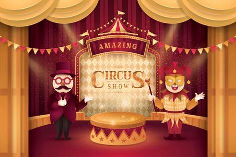 Canva Poster Ideas, Photobooth Idea, Carnival Show, Circus Illustration, Carnival Design, Vintage Invitation, Circus Show, Vintage Wedding Cards, Iphone Wallpaper Ios