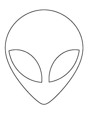 Alien Head Drawing, Tattoo Template Printables, Alien Head Tattoo, Alien Outline, Alien Pics, Easy Stencil Patterns, 90s Clipart, Alien Tattoos, Star Trek Party