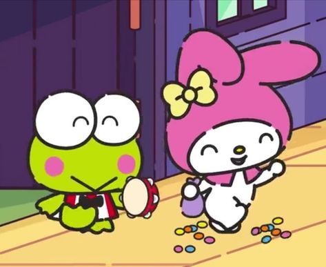 Matching Keroppi Pfps, Kerropi And My Melody, Kerropi Pfp, Hello Kitty And Keroppi, Sibling Core, Sanrio Pics, Pngs Icons, My Melody And Keroppi, How Old Am I