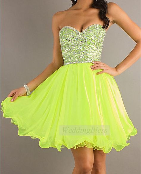 Neon Party Dresses, Party Dresses Uk, Neon Prom Dresses, Lavender Prom Dresses, School Dance Dresses, Strapless Party Dress, Neon Dresses, Winter Formal Dresses, Prom Dresses Yellow