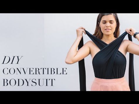 DIY Convertible Bodysuit - a pair & a spare Diy Bodysuit, Bodysuit Diy, Convertible Clothing, Shirt Hacks, Clubbing Outfits, Diy Fashion Clothing, Women Fashion Edgy, Convertible Dress, Diy Sewing Clothes