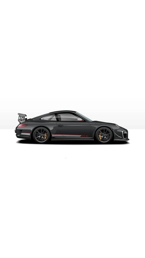 Porsche Porsche Art, Porsche Gts, Car Side View, Car Animation, Car Silhouette, Automotive Artwork, Car Artwork, Mercedes Car, Car Illustration