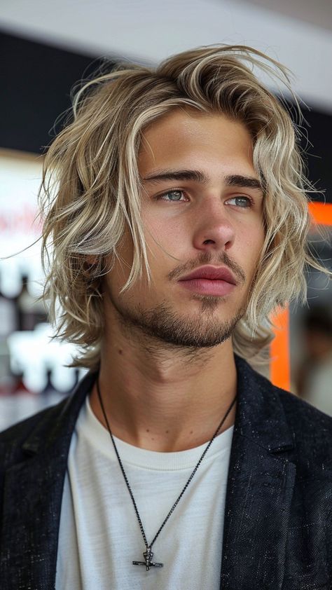 22 Long Hairstyles for Every Man's Taste Long Surfer Hair Men, Men Long Blonde Hair, Men’s Haircut Long Hair Layers, Blond Hair Men, Mens Long Hair, 90s Hairstyles Men, Long Hair Men, Long Hairstyles For Men, Surfer Hair