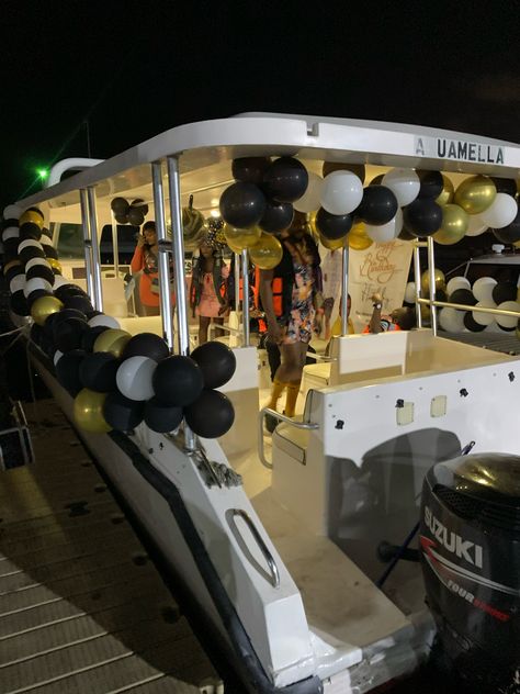 Birthday On A Boat Party Ideas, Yacht Party Decorations Birthday, 40th Birthday Boat Party, Birthday Boat Party Ideas, Boat Decorating Ideas Party, Yacht Birthday Party Ideas, Yacht Party Decorations, Yacht Birthday Party, Yacht Birthday