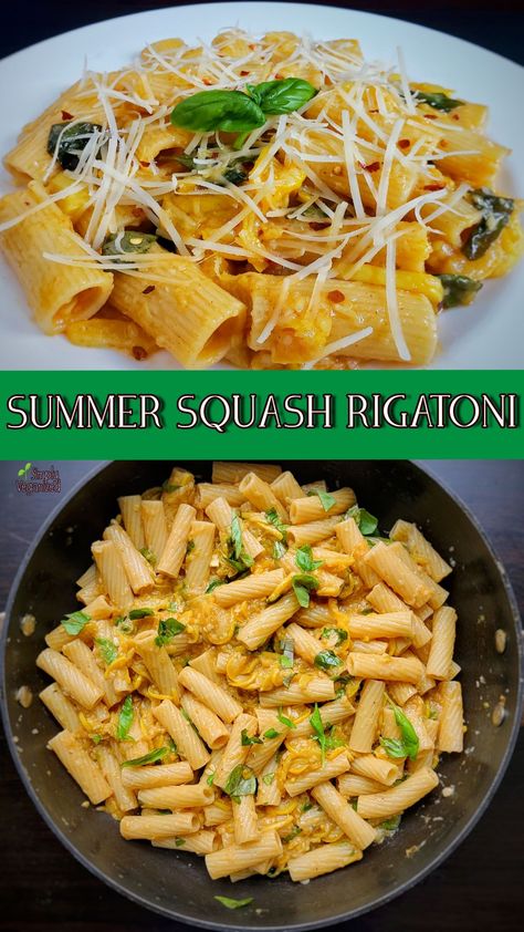 Sunburst Summer Squash Recipes, Yellow Squash Pasta Sauce, Summer Squash Mac And Cheese, Zucchini And Yellow Squash Recipes Pasta, Yellow Squash Pasta Recipes, Summer Squash Pasta Recipes, Squash And Spinach Recipes, Vegan Summer Squash Recipes, Summer Squash Recipes Healthy