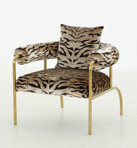 PRICES MAY VARY. Brushed Gold Zebra Print W33.8" x D30.7" Upholstered in Fabric Color: Gold Zebra Gold Frame Weight Capacity: 330lbs Print Accent Chair, Printed Accent Chairs, Empire Furniture, Salon Suites, Printed Chair, Modern Accent Chair, Upholstered Arm Chair, Everly Quinn, Accent Chair