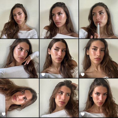 Selfie Collage Aesthetic, Selfie Poses Aesthetic, Selfie Collage, Pose Inspo Instagram, Miami Makeup, Aesthetic Selfie, Poses Aesthetic, Selfie Pose, Poses Instagram