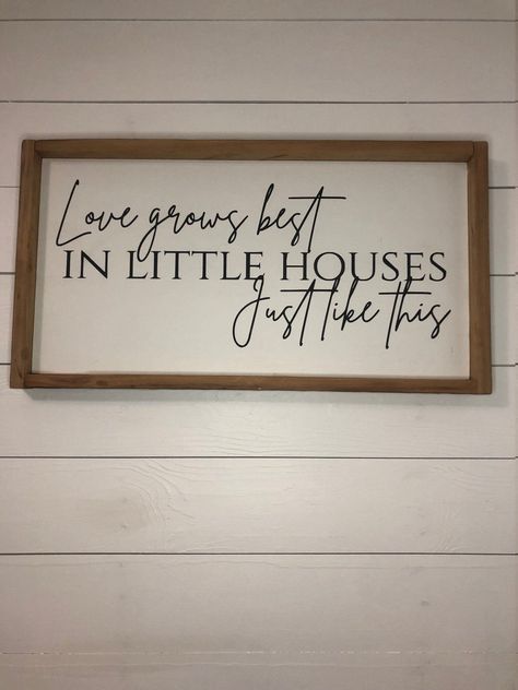 50 top items in home decor | Home decorating ideas | Sty Signs For New Home, Newlywed Home Decor Ideas, House Sayings Signs, Signs For Your Home, Cute Home Quotes, Cute House Signs Decor, Farmhouse Trailer Decor, Tiny House Quotes, Small House Diy Projects