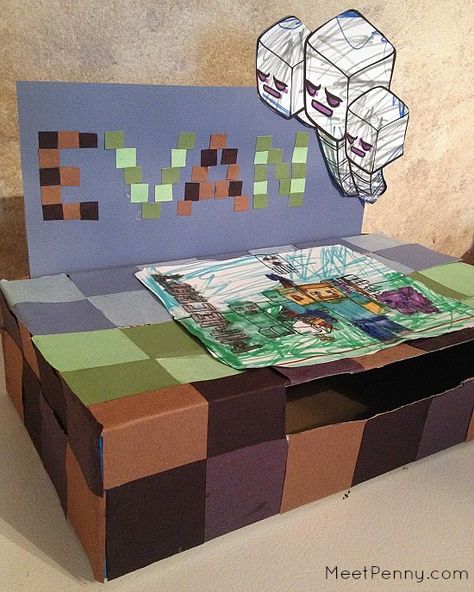 Minecraft Box, Cardboard Fireplace, Cardboard Playhouse, Cardboard Toys, Cereal Boxes, Card Boxes, Cardboard Tubes, Valentine Box, Cardboard Furniture