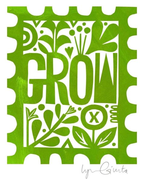 Plant Lettering, Garden Typography, Plant Typography, Lynn Giunta, Urban Greening, Gardening Illustration, Plant Business, Plants Quotes, Typography Images