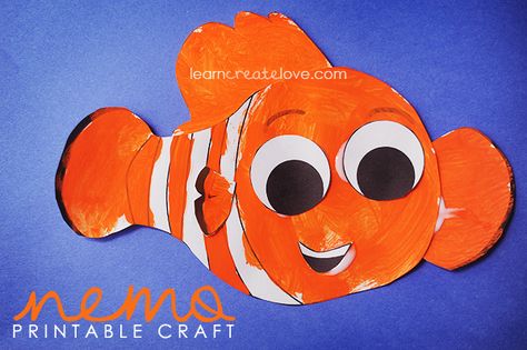 Preschool Summer Craft Projects | Finding Nemo Printable Craft } Finding Nemo Crafts Preschool, Nemo Printables Free, Pixar Crafts Preschool, Nemo Crafts For Preschool, Finding Nemo Crafts For Kids, Finding Nemo Craft, Nemo Crafts For Kids, Finding Nemo Crafts, Nemo Craft