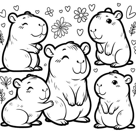 capybara coloring pages capybara animal coloring pages free coloring pages Red Panda Coloring Page, Capybara Coloring Page, Capybara Drawing, Panda Coloring Pages, Color Pages, Animal Coloring, English Class, Red Panda, Animal Coloring Pages