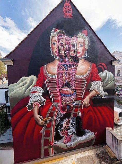 Nychos @Bayreuth, Germany Bayreuth Germany, Ephemeral Art, Urban Wall, Street Art Artists, Street Wall Art, 3d Street Art, Amazing Street Art, Graffiti Murals, Facebook Fan Page