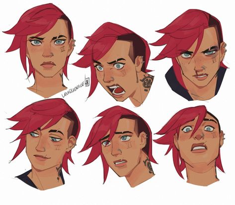 Lou 🌟🏳️‍🌈 on Twitter: "best boy Ekko + Piltover's Finest expression sheet coz arcane brainrot lol #arcanefanart #caitvi #piltoversfinest… " Vi Character Sheet, Angle Face Reference, Character Expression Sheet Reference, Expression Sheet Reference, Piltover Concept Art, Arcane Character Design Sheet, Arcane Art Style Sketch, Arcane Expressions, Arcane Animation Style