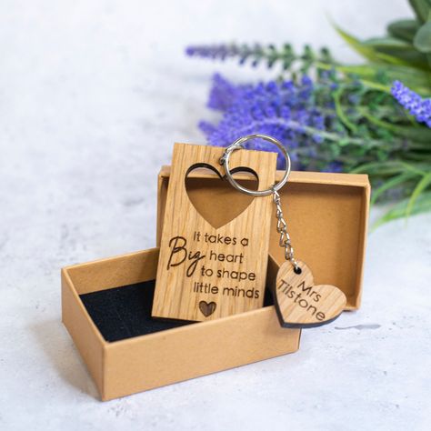 Leavers Day, Favourite Teacher, Leaving School, School Leavers, Laser Cut Wood Crafts, Teachers Gifts, Wooden Keychain, Teaching Assistant, Gift Inspo